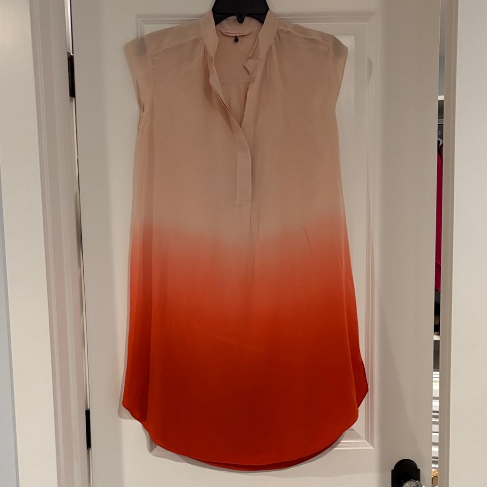 Rebecca Taylor Ombre Mini Dress - Pink to Red